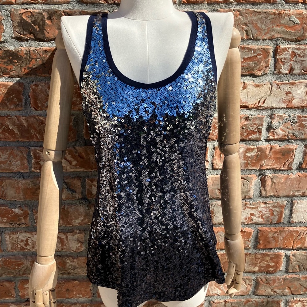 Express Y2K ombre sequined-front tank top / XS / Excellent condition